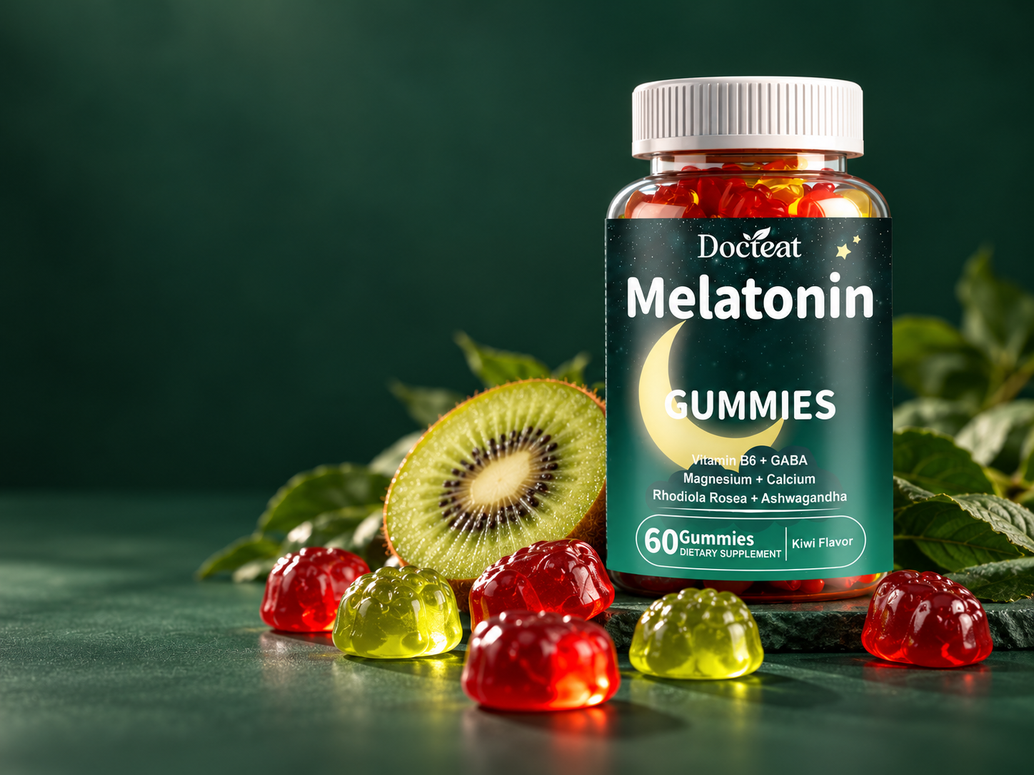 Melatonin gummies with kiwi